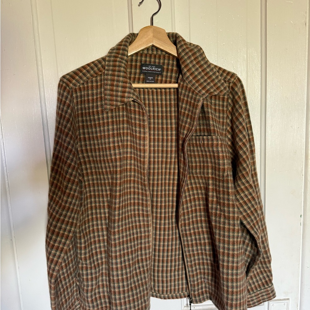 Woolrich Brown Blazer Classic Checkered Design